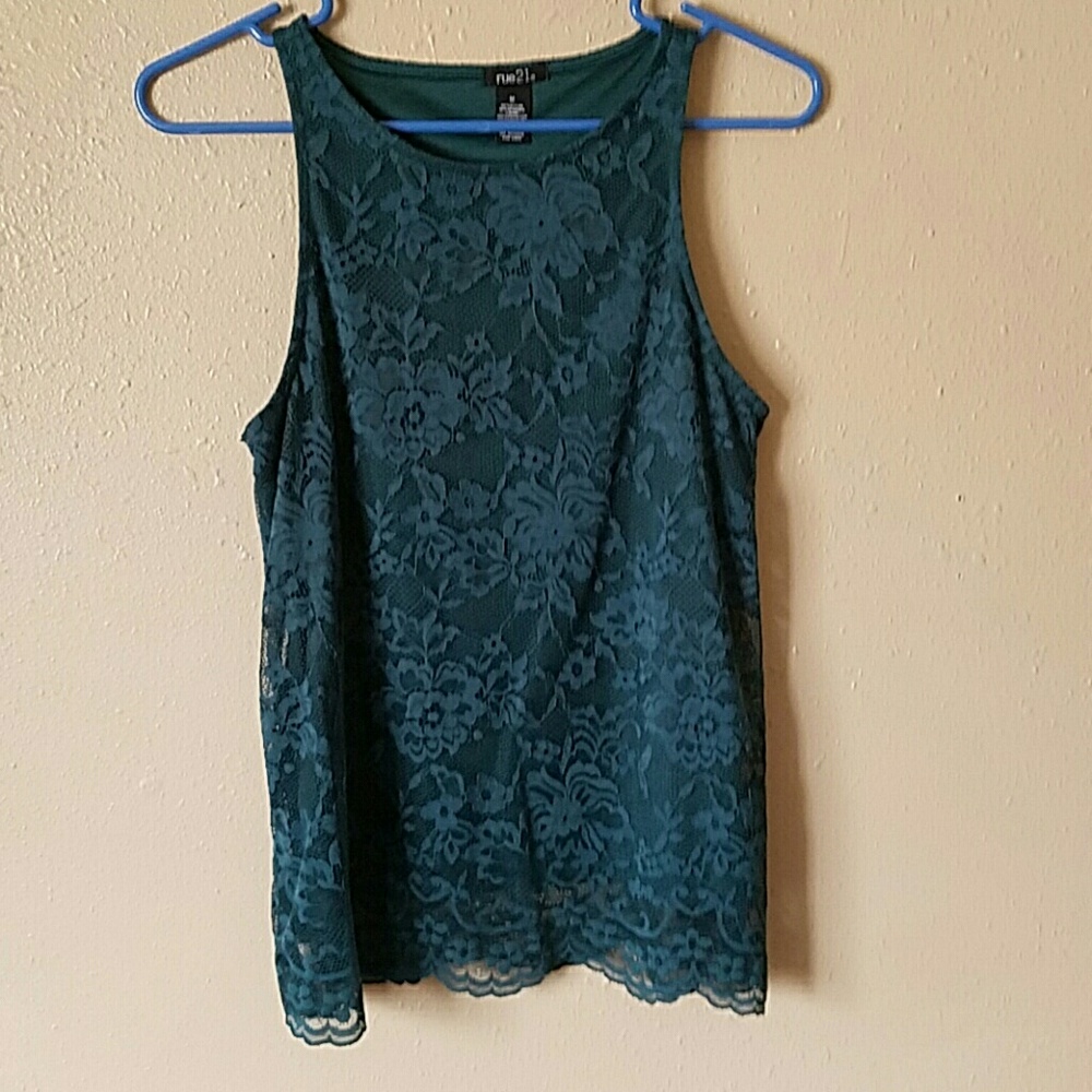 Emerald Medium lace tank top